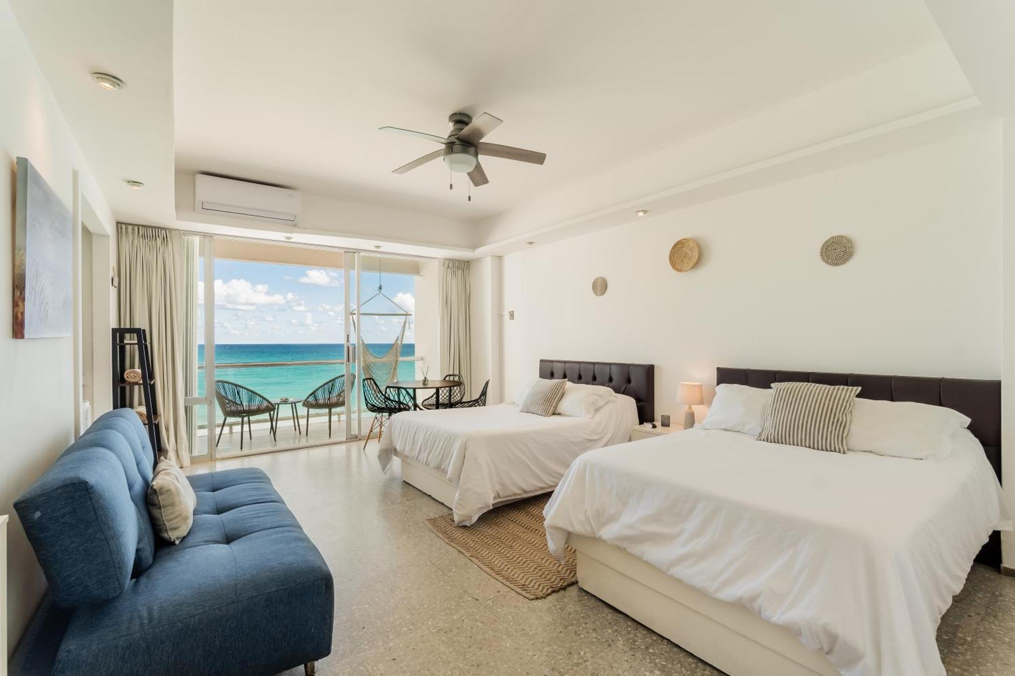 *Turquoise Escape- Beachfront Studio By Casa Paraiso* Cancún Exteriér fotografie